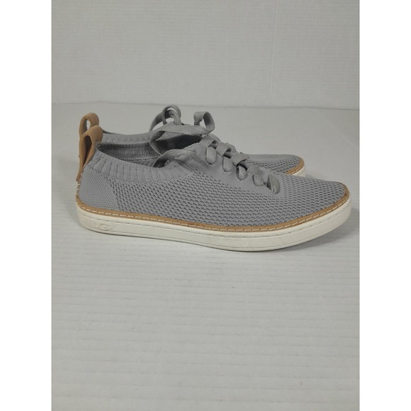 UGG Sidney Shoes  Knit Comfort Wedge Lace Up Sneakers Women Sz 5 - Picture 2 of 9